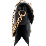 Gucci Black Leather Queen Margaret Bee Shoulder Bag