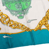 Hermès Classic "Carrosses Dor" Silk Carre 90 Scarf Tuch