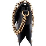 Gucci Black Leather Queen Margaret Bee Shoulder Bag