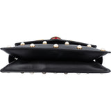 Gucci Black Leather Queen Margaret Bee Shoulder Bag