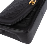Chanel Quilted Lambskin 24K Gold Single Flap Crossbody Bag