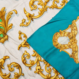 Hermès Classic "Carrosses Dor" Silk Carre 90 Scarf Tuch