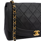 Chanel Quilted Lambskin 24K Gold Single Flap Crossbody Bag