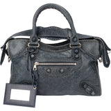 Balenciaga Perforated Leather City Handbag