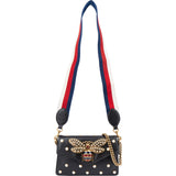 Gucci Black Leather Queen Margaret Bee Shoulder Bag