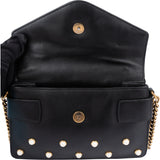 Gucci Black Leather Queen Margaret Bee Shoulder Bag
