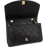 Chanel Quilted Lambskin 24K Gold Single Flap Crossbody Bag