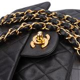 Chanel Quilted Lambskin 24K Gold Small Double Flap Crossbody Bag