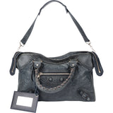 Balenciaga Perforated Leather City Handbag