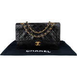 Chanel Quilted Lambskin 24K Gold Medium Double Flap Crossbody Bag