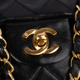 Chanel Quilted Lambskin 24K Gold Medium Double Flap Crossbody Bag