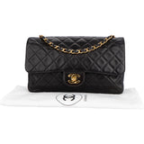 Chanel Quilted Lambskin 24K Gold Medium Single Flap Crossbody Bag