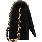 Chanel Quilted Cotton 24K Gold Single Flap Shoulder Bag