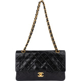 Chanel Quilted Lambskin 24K Gold Medium Double Flap Crossbody Bag