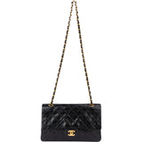 Chanel Quilted Lambskin 24K Gold Medium Double Flap Crossbody Bag