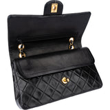 Chanel Quilted Lambskin 24K Gold Medium Double Flap Crossbody Bag