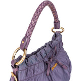 Prada Purple Nylon Bucket Handbag