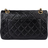 Chanel Quilted Lambskin 24K Gold Small Double Flap Crossbody Bag