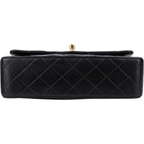 Chanel Quilted Lambskin 24K Gold Small Double Flap Crossbody Bag