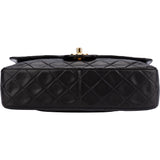 Chanel Quilted Lambskin 24K Gold Medium Single Flap Crossbody Bag