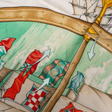 Hermès Classic "Vive Le Vent" Silk Carre 90 Scarf Tuch