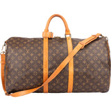Louis Vuitton Canvas Monogram Keepall 55 Bandouliere