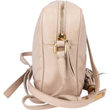 Saint Laurent Beige Chevron Leather Lou Camera Crossbody Bag