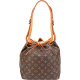 Louis Vuitton Canvas Monogram Sac Noe Petit Shoulder Bag