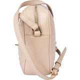 Saint Laurent Beige Chevron Leather Lou Camera Crossbody Bag