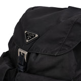 Prada Black Nylon Triangle Backpack