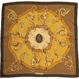Hermès Classic "Profiles" Silk Carre 90 Scarf Tuch
