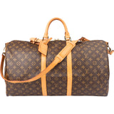Louis Vuitton Canvas Monogram Keepall 55 Bandouliere