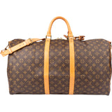Louis Vuitton Canvas Monogram Keepall 55 Bandouliere