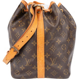 Louis Vuitton Canvas Monogram Sac Noe Petit Shoulder Bag