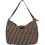 Fendi FF Monogram Baguette Buckle Shoulder Bag