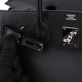 Hermès Noir Togo Leather Palladium Birkin 30 Handbag