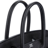 Hermès Noir Togo Leather Palladium Birkin 30 Handbag