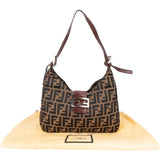 Fendi FF Monogram Baguette Buckle Shoulder Bag