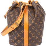 Louis Vuitton Canvas Monogram Sac Noe Petit Shoulder Bag
