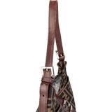 Fendi FF Monogram Baguette Buckle Shoulder Bag