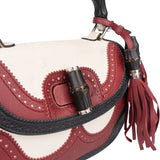 Gucci Limited Tricolor Leather Bamboo Top Handle Handbag