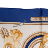 Hermès Classic "Caraibes" Silk Carre 90 Scarf Tuch