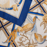 Hermès Classic "Caraibes" Silk Carre 90 Scarf Tuch