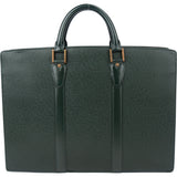 Louis Vuitton Green Taiga Leather Porte Documents Lozan Handbag - vintageandkickz