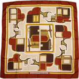 Hermès Classic "Les Coupes" Silk Carre 90 Scarf Tuch