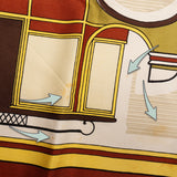 Hermès Classic "Les Coupes" Silk Carre 90 Scarf Tuch