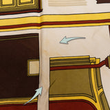 Hermès Classic "Les Coupes" Silk Carre 90 Scarf Tuch