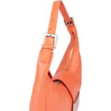 Fendi Orange Leather Limited FF Buckle Hobo Bag