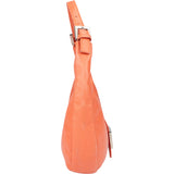 Fendi Orange Leather Limited FF Buckle Hobo Bag