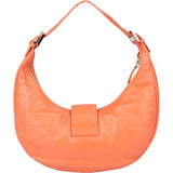 Fendi Orange Leather Limited FF Buckle Hobo Bag